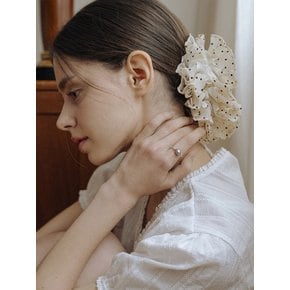 HML002 Dot Ruffle Lace Scrunchie