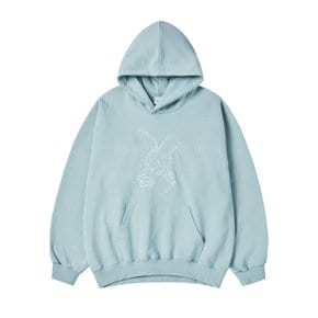 LETTERING RABBIT HOODIE 레터링레빗 후드 다크민트