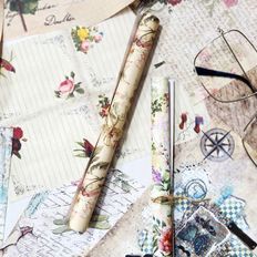 제이큐 사진배경지 촬영용 빈티지 배경지 꽃