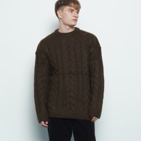 M330 wool twister knit brown