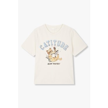 GCUT [지컷25S/S]CATITUDE 그래픽 티셔츠(7215240304)