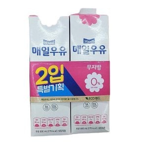 매일 후레쉬 무지방 0 우유 900ml x 2입 x 2개