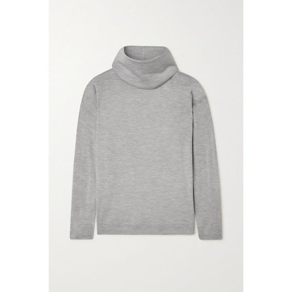 Convertible Wool And Silk-blend Turtleneck Sweater 그레이 11452292645933962