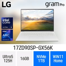 LG전자 그램 프로17 17ZD90SP-GX56K - 램16GB / NVMe 1TB / 윈도우11홈