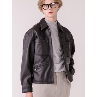 플라스크(FLASK) LAMBSKIN POCKET RIDER JACKET-man