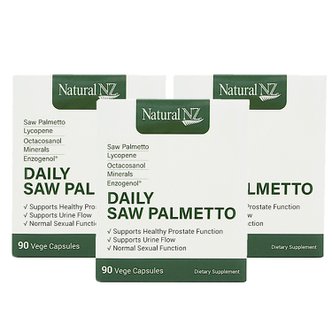  내추럴엔젯 데일리 쏘팔메토 Natural NZ Daily Saw Palmetto 90캡슐 3개