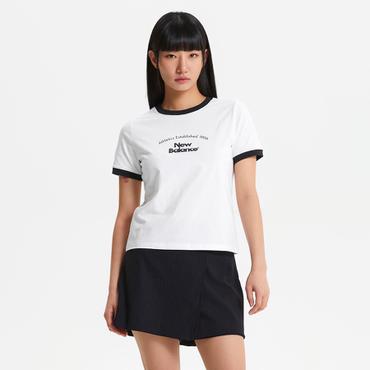 뉴발란스 여성 링거 반팔티 (SLIM FIT) (NBNEF2W512)