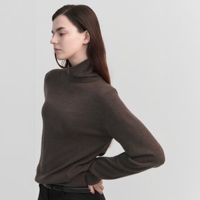 Wool Roll Neck Brown