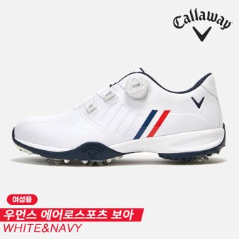 캘러웨이 [캘러웨이코리아정품]2022 캘러웨이 우먼스 에어로스포츠 보아(AEROSPORT BOA) 골프화[화이트/네이비][여성용]