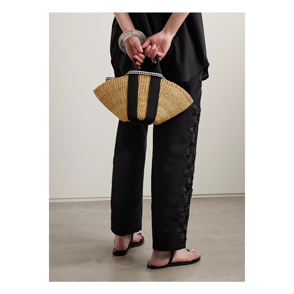 무뉴 소피 미니 웨빙 트리밍 우븐 스트로 토트 브라운 46376663162878902