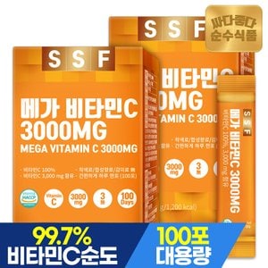 순수식품 비타민C 3000MG 2박스(200포) 비타민씨 분말 스틱 파우더