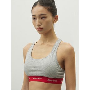 BASIC LOGO RACERBACK BRA TOP MELANGE