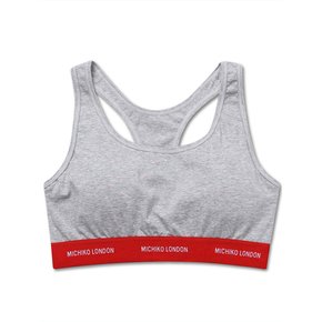 BASIC LOGO RACERBACK BRA TOP MELANGE