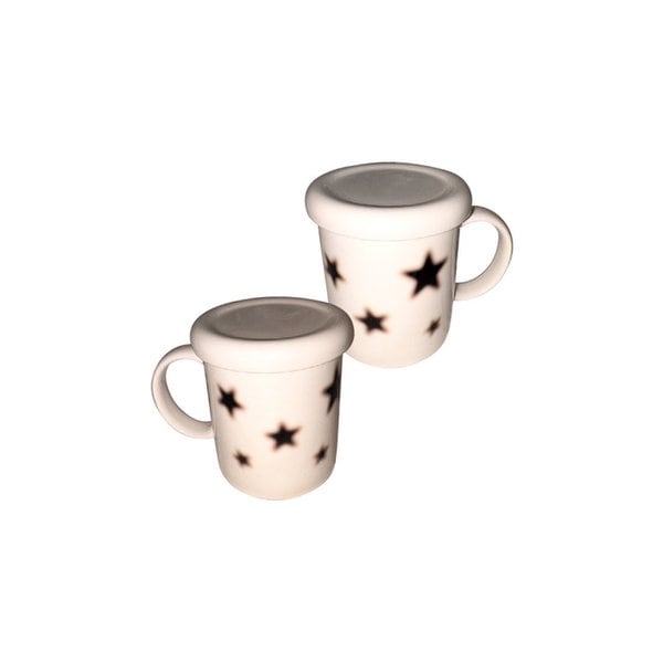 Black star simple mug
