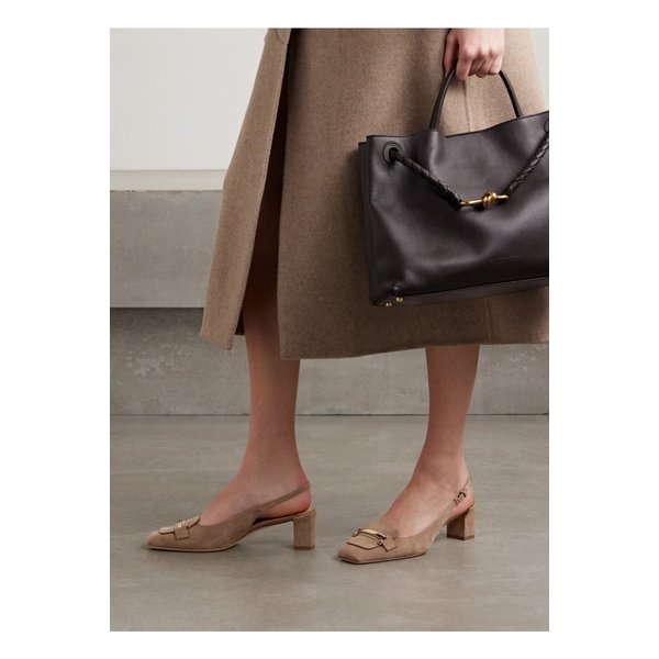 쿠오이오 장식 스웨이드 펌프스 토프 1647597354930988