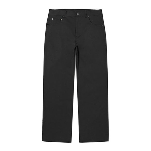 남성 면 트윌 스판 스트레이트 핏 팬츠 (BLACK) (HA2LP01-39)