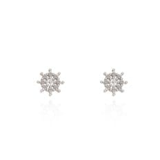 E051 Branches Muee  화이트 다이아몬드 14K  귀걸이