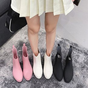 3컬러 여성 3cm 첼시 여름 앵클 레인부츠 패션장화
