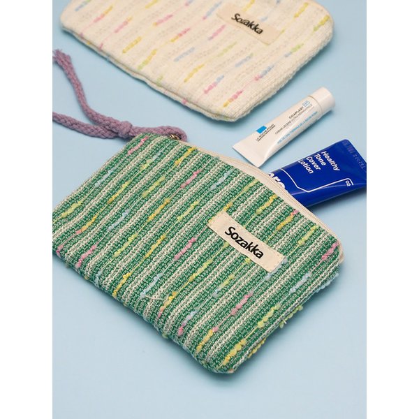 미니 러블리 스트링 수제 스타일 메이크업 파우치