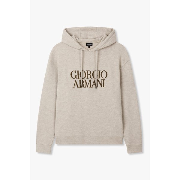 남성 쉐브론 패턴 로고 패치 후디 A115326011000