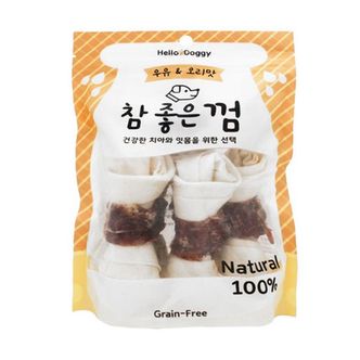 제이큐 우유 오리맛 참좋은 강아지 껌 애완견 반려견 간식 6p