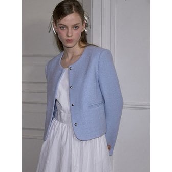 로제프란츠 Tweed Wool Jacket [Sky Blue]