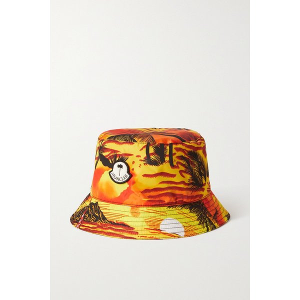 + 8 Palm Angels Reversible Appliquéd Printed Shell Bucket Hat 오렌지