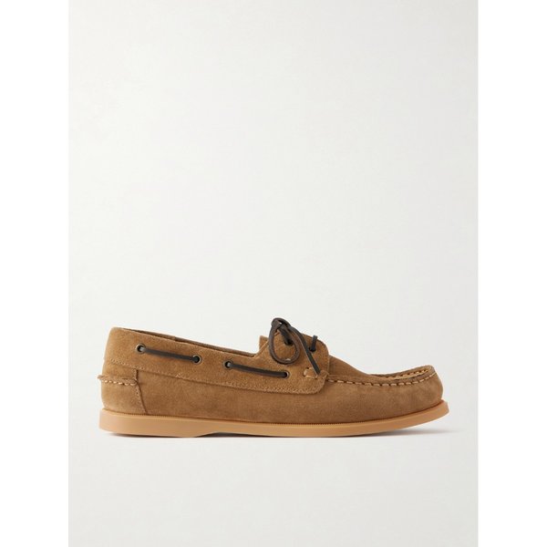 미스터 피 가죽 트림 스웨이드 보트 슈즈 46376663163066056