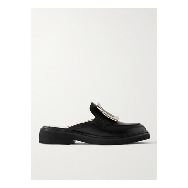 비브 레인저 장식 가죽 슬리퍼 블랙 1647597354948730