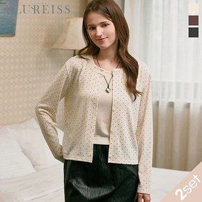 블루레이스 2SET도트 라운드넥 가디건+나시_BI6F1KC4551