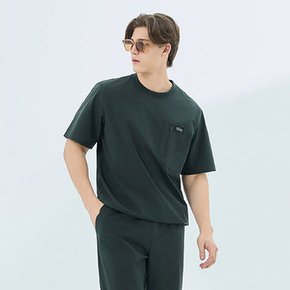 남성 카키 썸머 반팔티셔츠 P4ST201MKHA