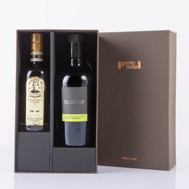 쿠아르투스 죠반니레 크라운2 발사믹식초 250ml+쿠아르투스 노첼라라 엑스트라버진 올리브오일 500ml