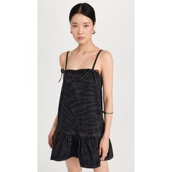 가니 4956105 GANNI Laser Denim Strap Dress