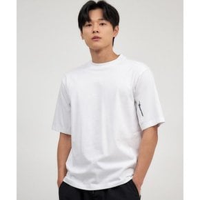 지프 공용 왜고니어 지퍼 오버핏 반팔티셔츠 OTSU266