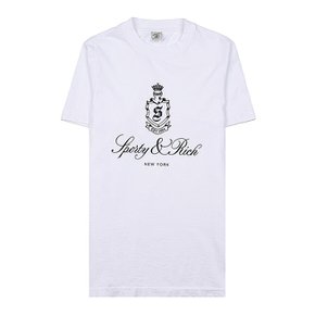 [라벨루쏘] [스포티앤리치] 공용 밴덤 로고 반팔 티셔츠 VENDOME T SHIRT WHITE NAVY