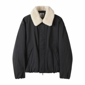 Grey Fur Collar Down Blouson_CWUAW24812GYD