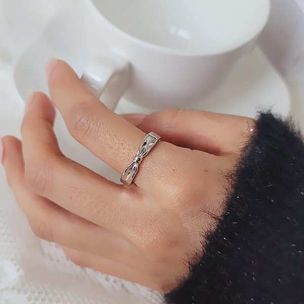 [옷자락] 여자 데일리 오피스룩 우아한 리본 패션 반지