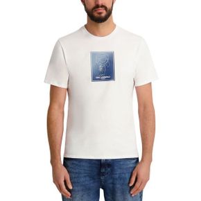 칼라거펠트 맨즈 Regular-Fit Short-Sleeve Crewneck 티셔츠 - 화이트 26255023 1336547