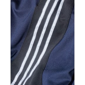 Striped Lace -Trim Track Pants - Navy