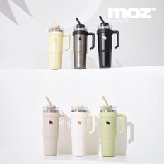 MOZ스웨덴 316항균스텐 트라이탄 대용량 손잡이 보온보냉 빨대 텀블러 1리터1000ml