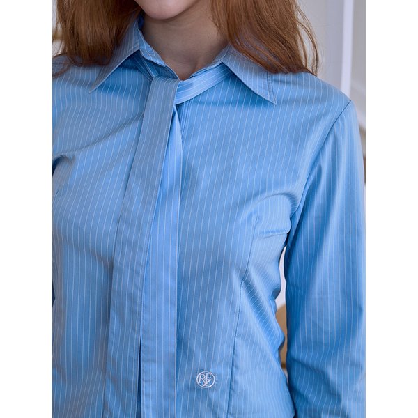 Stripe Tie Shirt [Blue]