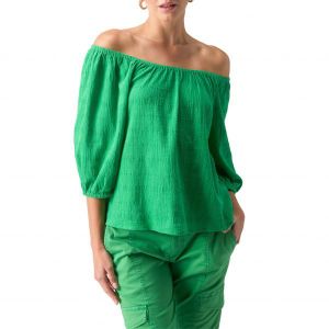 이스퀘어 4622149 Sanctuary Beach to Bar Off the Shoulder Textured Cotton Top