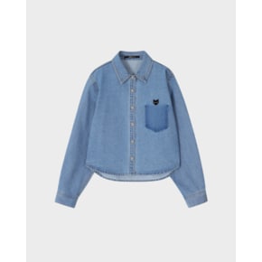 [파주점] [송지오우먼]지제로 팬서 데님 셔츠 블루 WI2SH904BL
