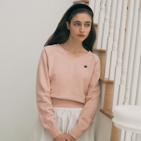 SOFT V NECK KNIT PINK