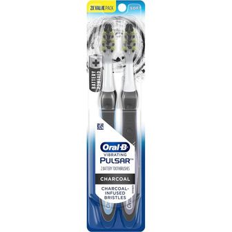  독일 오랄비 전동칫솔 Oral-B Pulsar Battery Toothbrush with Charcoal Infused Bristles Soft