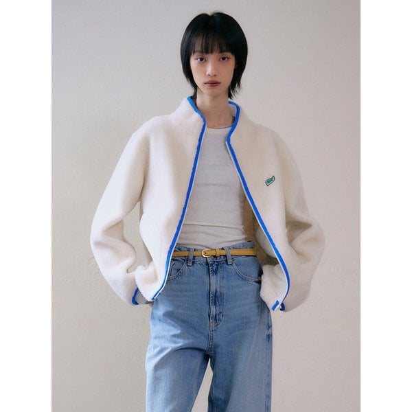 리얼 양털 플리스 집업 [아이보리]