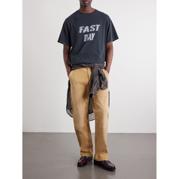 레미 릴리프 패스트 데이 프린트 코튼 저지 티셔츠 46376663163074085