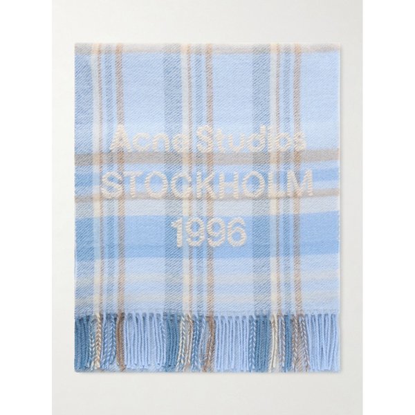 1996 프린지 체크 울 블렌드 스카프 46376663162970007