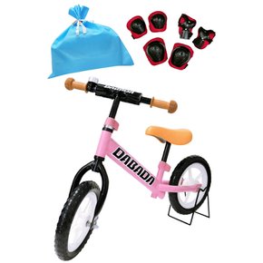 DABADA(다바다) 런바이크 페달 없음 자전거 어린이용 스탠드 부착 밸런스 2세~5세 (핑크+랩핑