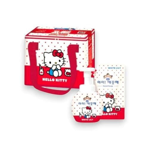 아이깨끗해 헬로키티 보냉백 세트(본품 250ml x 2개입 + 리필 200ml x 4개입 + 헬로키티 레드 보냉백)